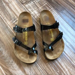Birkenstock Mayari black patent leather sz 8